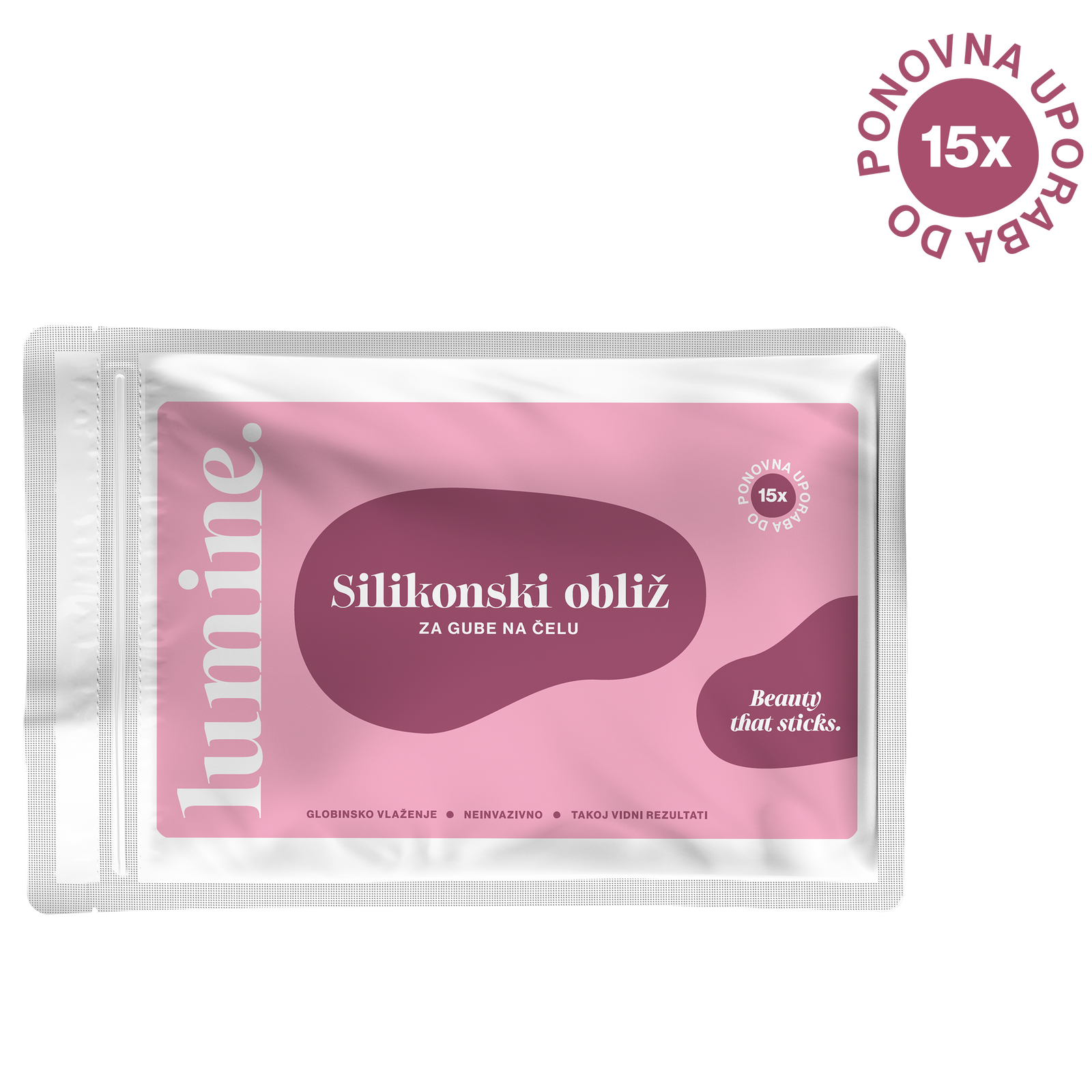 Silikónová náplasť na vrásky na čele